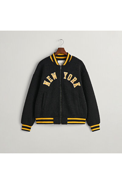 Gant Erkek Siyah Oversize Fit Hakim Yaka Bomber Ceket