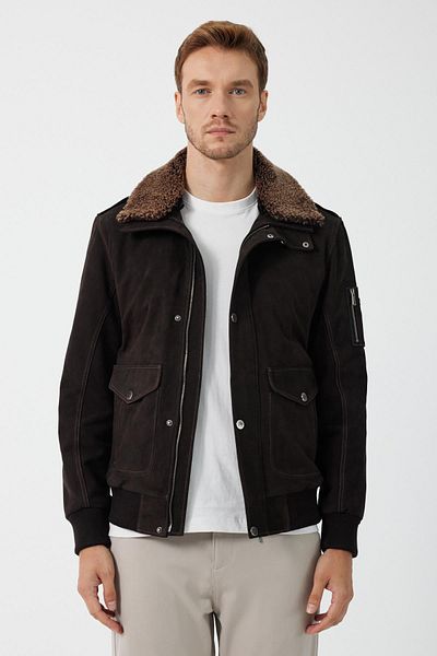 Deri Company Pilot Brown Leather Coat