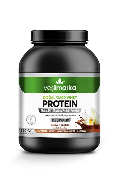 yeşilmarka 1540 gr Natural Whey Protein - Chocolate and Vanilla Powder