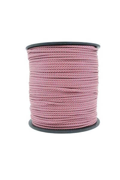 PARACORD Burgundy White Patterned Rope 4 mm Skin Color - No:99 10 Meters