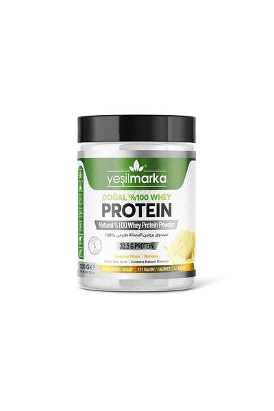 yeşilmarka Anamur Muzu Natural Whey Protein Powder - 100 g