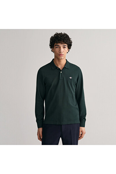 Gant Erkek Yeşil Regular Fit Uzun Kollu Polo