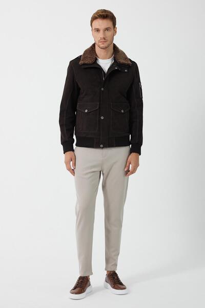 Deri Company Pilot Brown Leather Coat