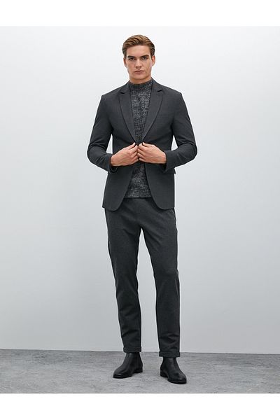 Koton Blazer Jacket Double Pocket Detailed Buttoned