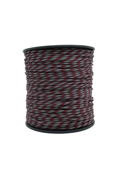 PARACORD 10 Meters Thread 4 Mm Claret Red Gray Patterned - No:98