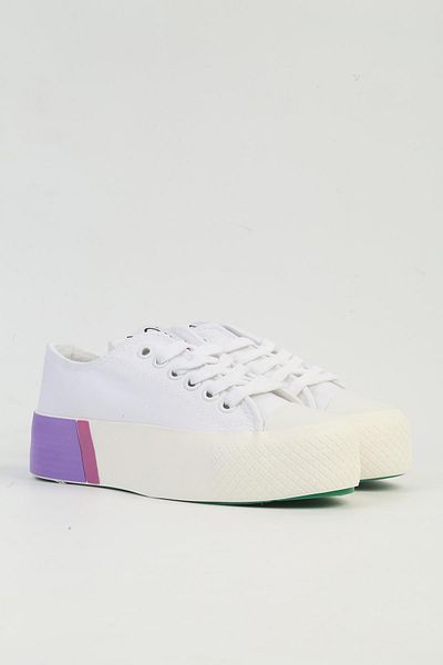 Benetton ®   BN-30941 - 3114 Dámská sportovní obuv White Lilac