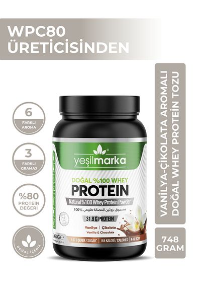 yeşilmarka 748 gr Natural Whey Protein - Chocolate/vanilla Powder