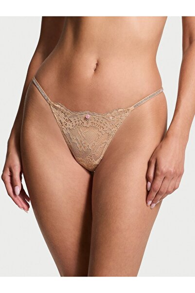 Victoria's Secret Twinkle Askılı Dantelli V-String Külot