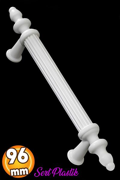 Badem10 (PLASTIC HARD) Polavit 96 Mm Mobilier alb Sertar de bucătărie Ușă dulap Mâner dulap Mâner
