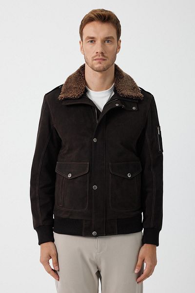 Deri Company Pilot Brown Leather Coat