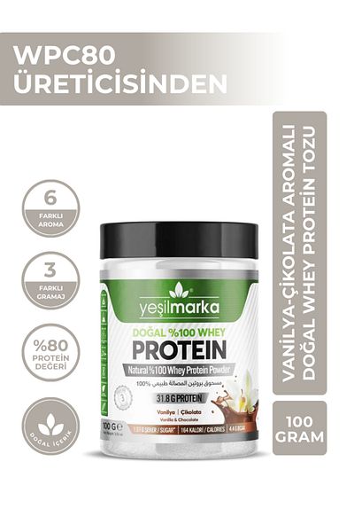 yeşilmarka 100g Natural Whey Protein Powder - Vanilla / Cocoa