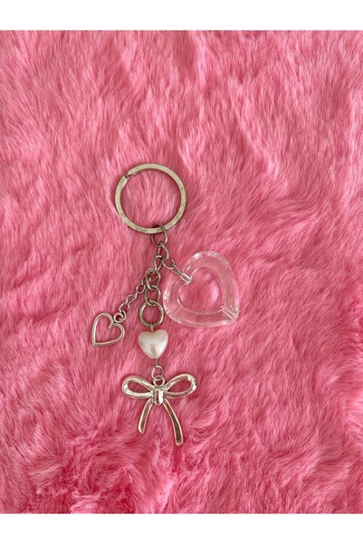 Pinky Lady Coquette Keychain Bag Ornament with Bow Charm