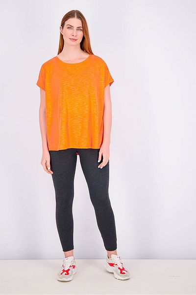 Tchibo Women Sportswear Fit Short Sleeve Outdoor Top, Orange