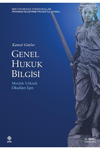 Ekin Basım Yayın Genel Hukuk Bilgisi Kemal Gözler 2024