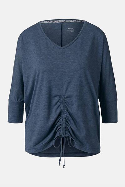 Tchibo Women Sportswear Fit 3/4 Sleeve Yoga Sports Top, Navy