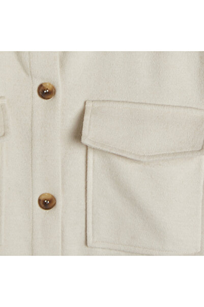 Gant Kadın Krem Relaxed Fit Klasik Yaka Gömlek