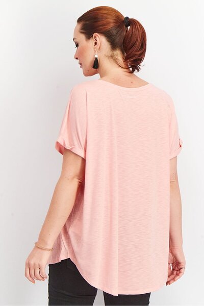 Tchibo Women Sportswear Fit Short Sleeve Training Top, Pink