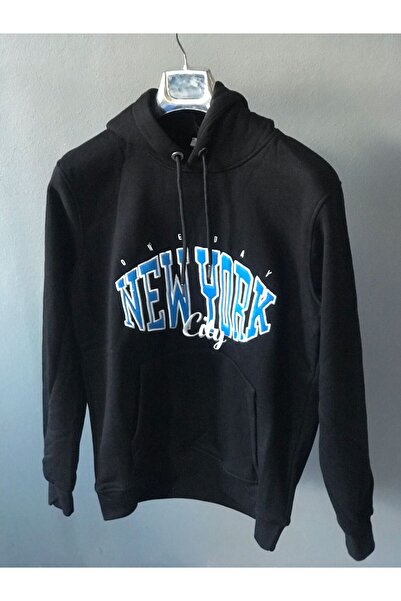 More Black Hooded Unisex New York City Sweatshirt