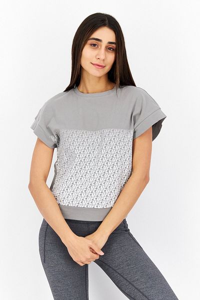UFC Women Sportswear Fit Cap Sleeve Training T-shirt, Grey Combo