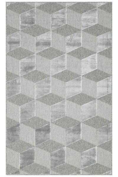 Eko Halı ZENITH ZNT 05 GREY  Yüksek Alçak Dokulu Naturel Yün ve Viskon Modern...