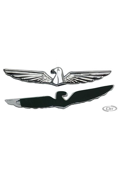 Carub Car Sticker Chrome Bird Model 2 Pieces