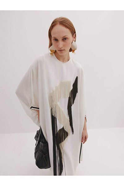 BAQA Contrast Fringe Detailed Dress in Front