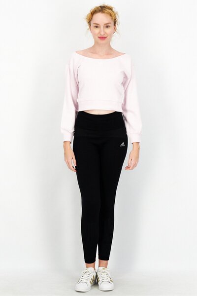 Adidas Originals Kadın Spor Giyim Fit Uzun Kollu Antrenman Kısa Üst, Pembe