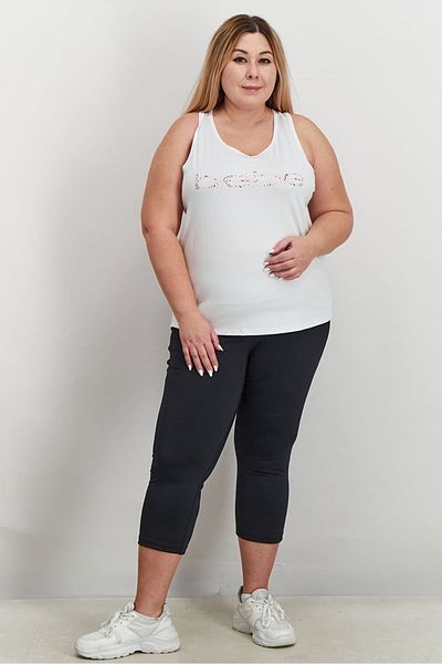 Bebe Women Plus Size Brand Logo Sleeveless Top, White