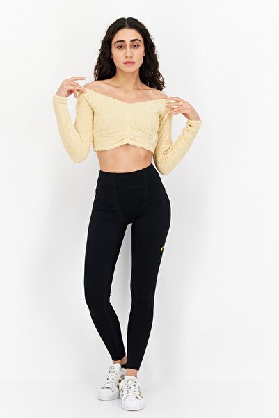 Adidas Originals Women Sportswear Long Sleeve Outdoor Cropped Top, Beige