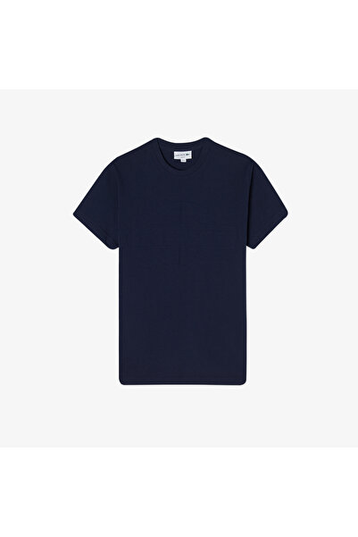 Lacoste Erkek Regular Fit Bisiklet Yaka Baskılı Lacivert T-Shirt