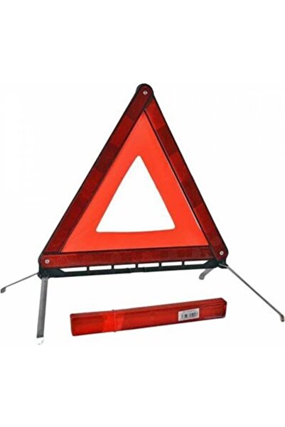 Compax üçgen reflektör metal ayaklı katlanır kutulu uyarı ikaz levha