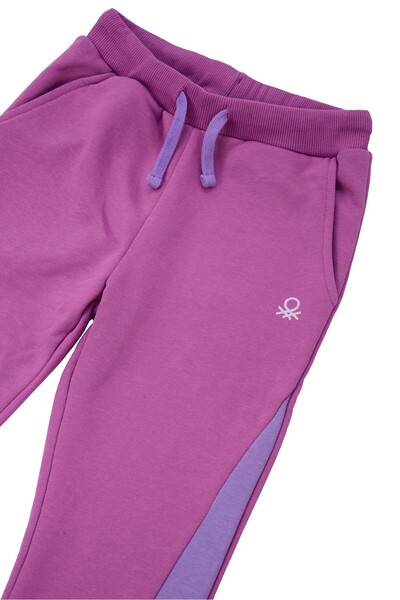 United Colors of Benetton Κοριτσίστικες πλαϊνές τσέπες Ρυθμιζόμενη κορδέλα με λεπτομέρεια Φούτερ Βιολετί Μωβ