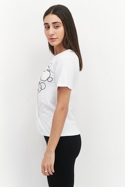 UFC Women Sportswear Fit Short Sleeve Walking T-shirts, White