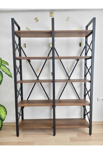 Metin Güneş Mobilya Dekoratif Ahşap Kitaplık 200x133 Cm Ktp102