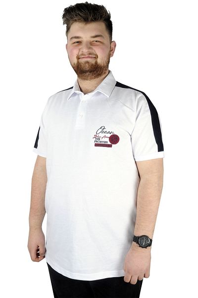 ModeXL Ανδρικό μπλουζάκι Mode Xl Polo Ocean 22317 Λευκό
