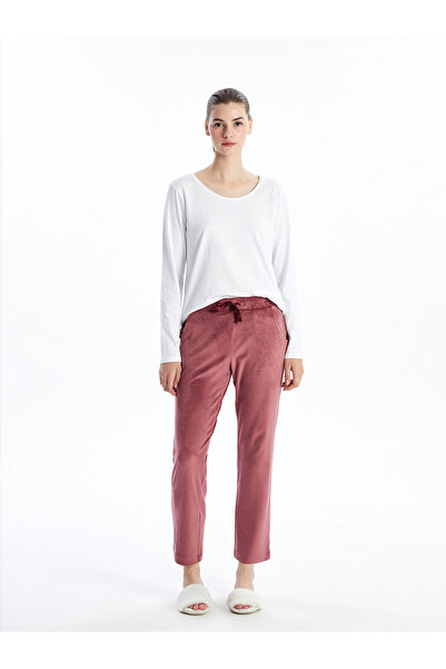 LC Waikiki LCW DREAM Plain Velvet Women's Pajama Bottom with Elastic Waist