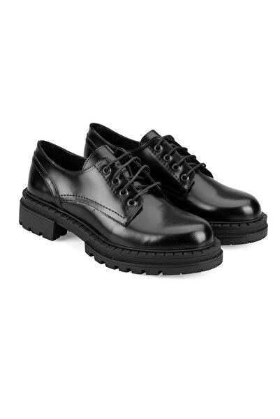 Desa Women's Black Casual Leather Shoes