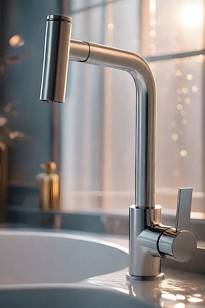 banyonatural Chrome Colorful First Quality Stainless Steel Spiral Sink Kitchen Faucet