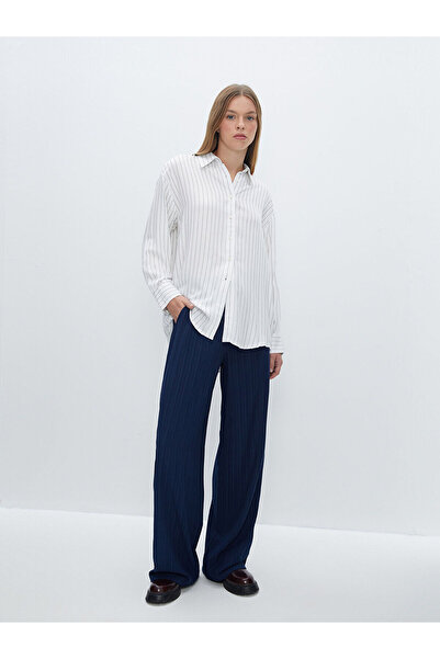 LC Waikiki Elastic Waist Textured Women's Trousers