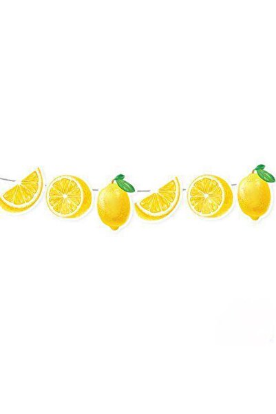 Parti Dükkanım Limon Temalı Dekoratif Banner 140x17 Cm