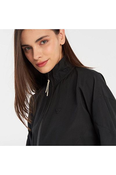 hummel Дамско черно яке с яка стойка Edna