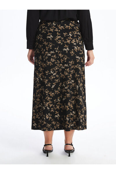 LC Waikiki Lcw Elastic Waist Floral A-Line Women's Skirt