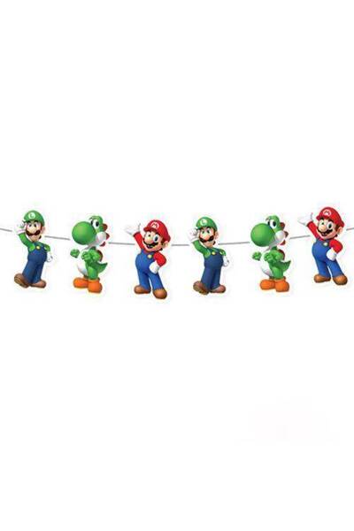 Parti Dükkanım Süper Mario Dekoratif Banner 160x17 Cm