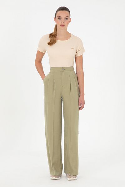 U.S. Polo Assn. Women's Light Khaki Canvas Trousers 50290906 -Vr183