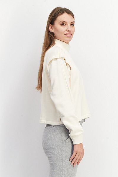 Adidas Originals Women Mock Neck Classic Sweatshirt, Off White