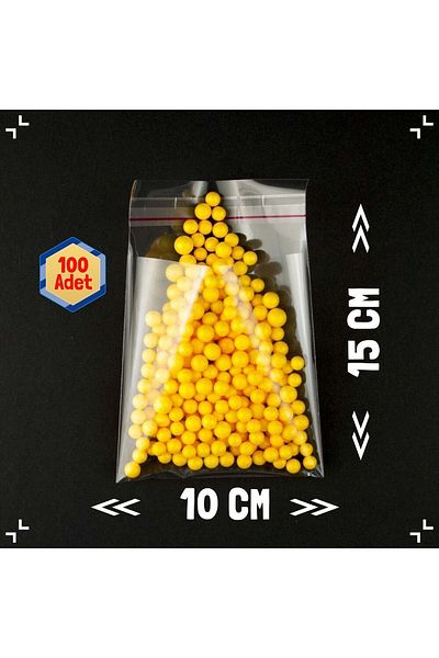 MERT AMBALAJ ÜRÜNLERİ 10x15cm Adhesive Bag, Gelatin Tape Bag, Transparent Adhesive Bag, 100 Pieces