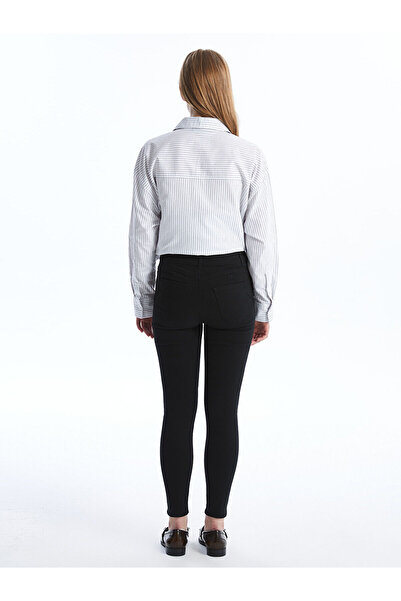 LC Waikiki LCW Jeans Siyah Yüksek Bel Push Up Kadın Jean Pantolon