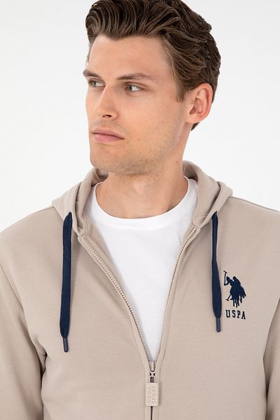U.S. Polo Assn. Men's Stone Knitted Cardigan 50289028 -Vr049