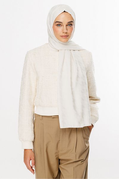 Mooncorn Μοτίβο μαργαριταριού Houndstooth Μεταξένιο ζακάρ σάλι
