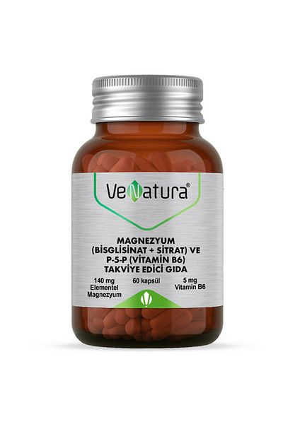 VeNatura Magnesium Bisglycinate Citrate And P5p Vitamin B6 60 Capsules